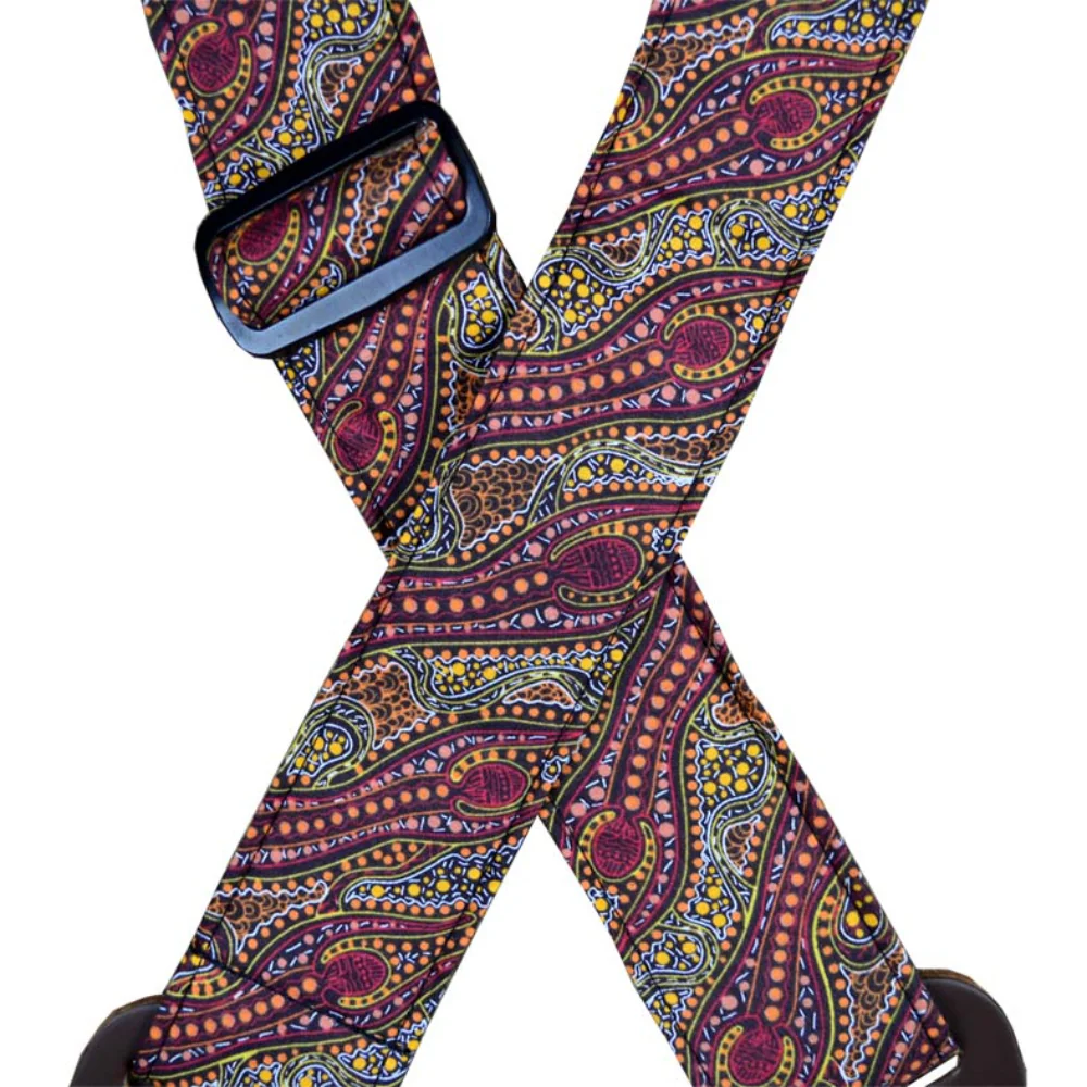 COLONIAL LEATHER Aboriginal Art Guitar Strap - Spirit Dreaming - Image 2