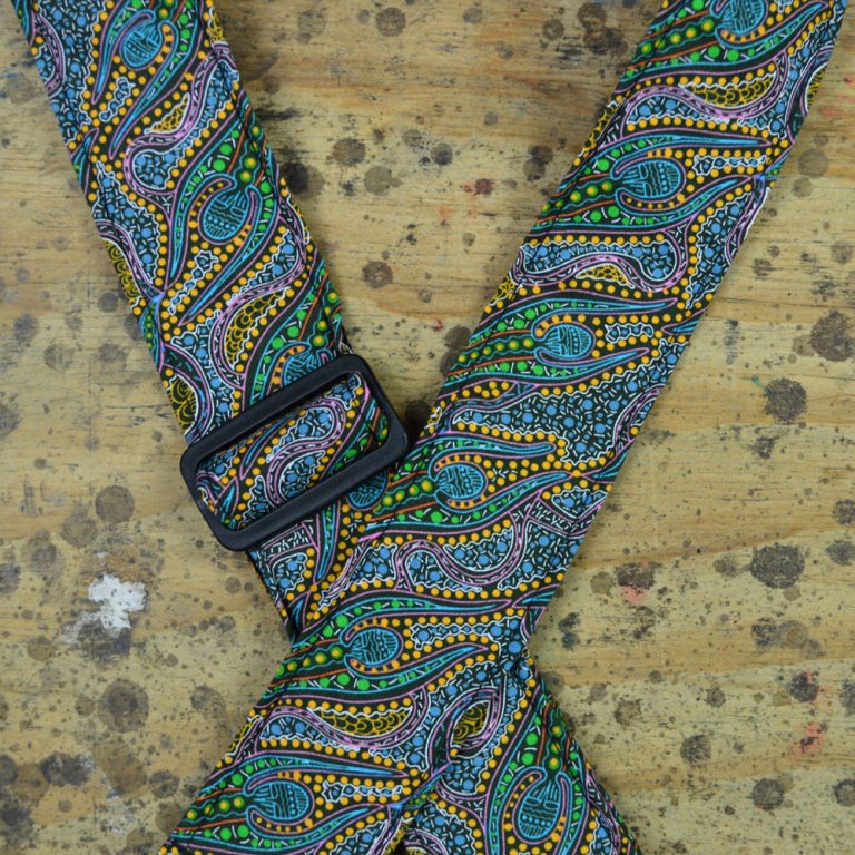 COLONIAL LEATHER Aboriginal Art Strap - Spirit Dreaming Green - Image 2