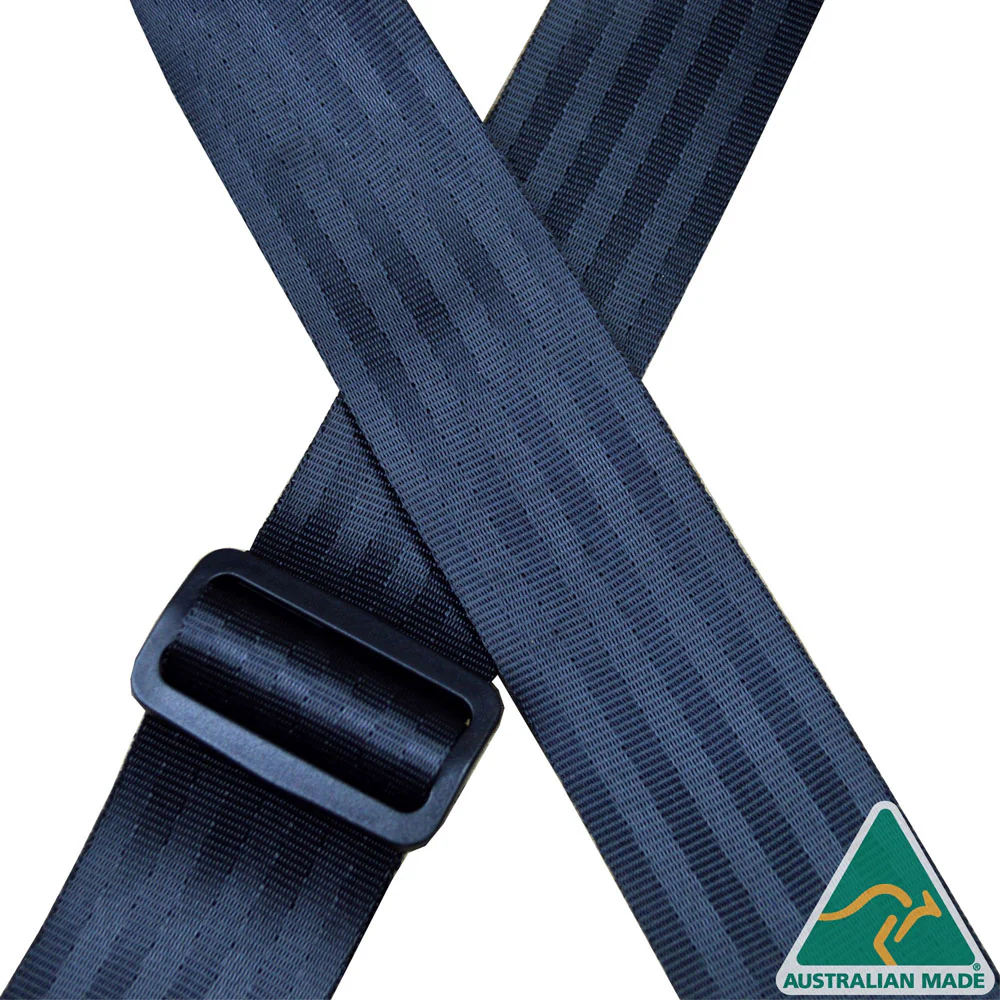 COLONIAL LEATHER SAH-BK Seat Belt/Herringbone Webbing Strap - Black - Image 2