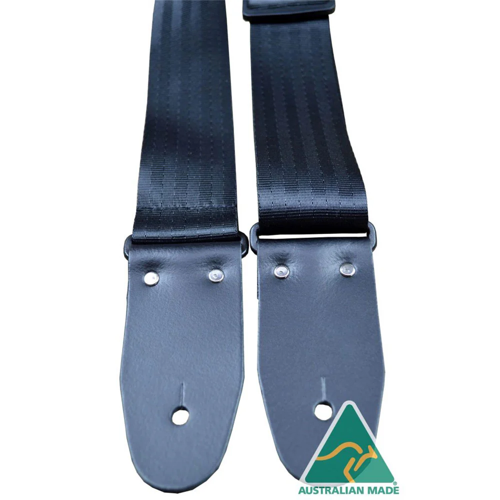 COLONIAL LEATHER SAH-BK Seat Belt/Herringbone Webbing Strap - Black - Image 3
