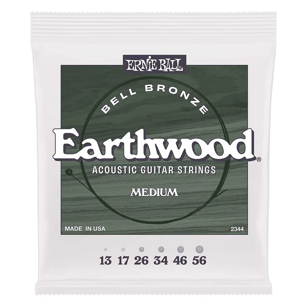 ERNIE BALL Earthwood Bell Bronze Acoustic Guitar Strings Set - Medium (13-56)