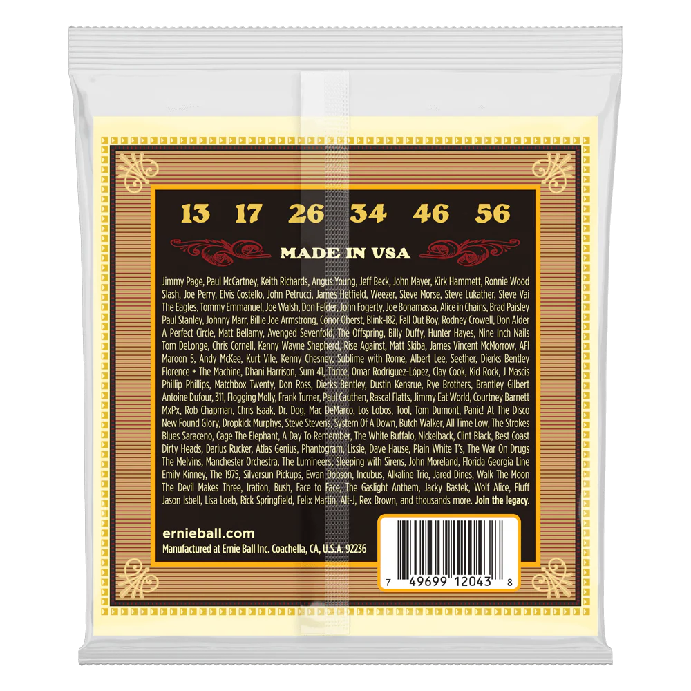 ERNIE BALL Earthwood 80/20 Bronze Silk & Steel Acoustic Guitar Strings Set - Regular (13-56) - Image 2
