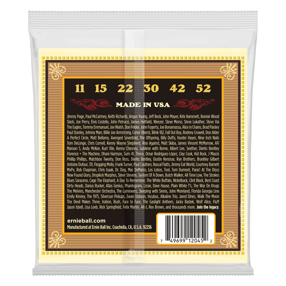ERNIE BALL Earthwood 80/20 Bronze Silk & Steel Acoustic Guitar Strings Set - Light (11-52) - Image 2