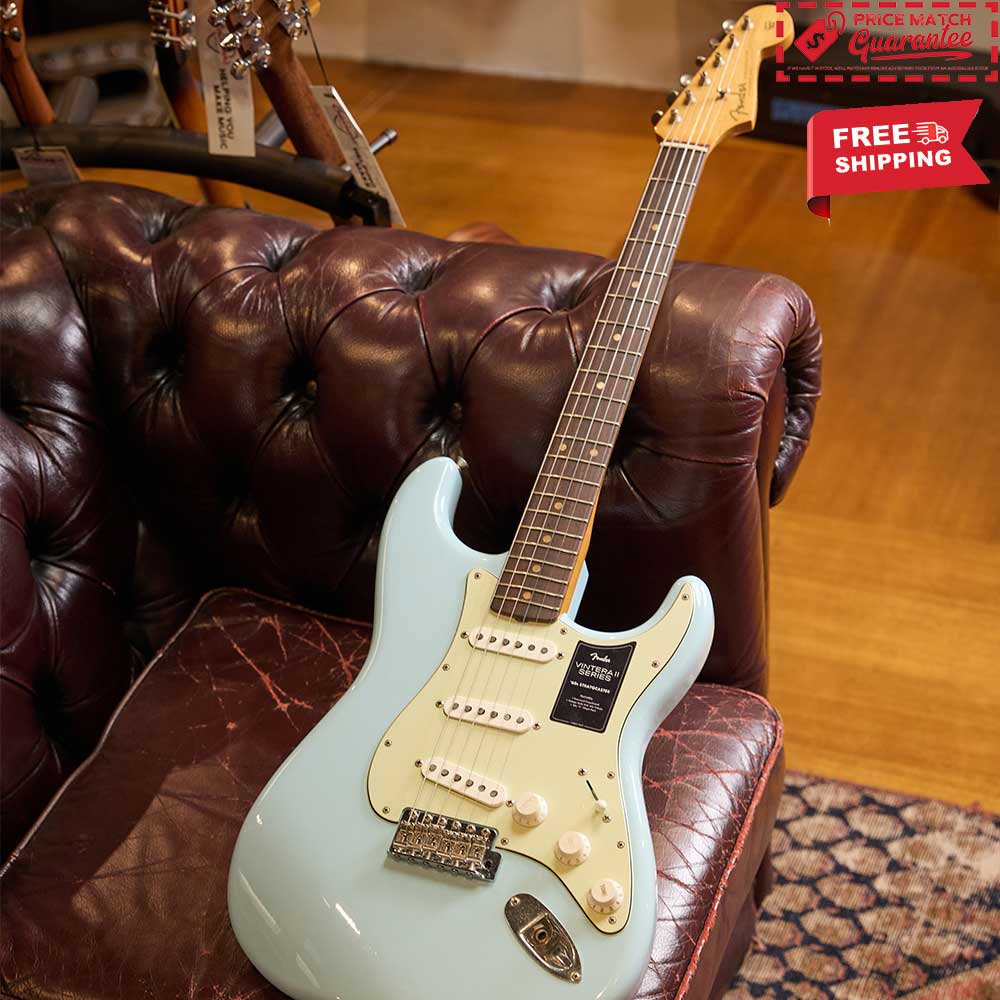 FENDER Ltd Ed Vintera II Road Worn '60s Stratocaster Sonic Blue - Image 2