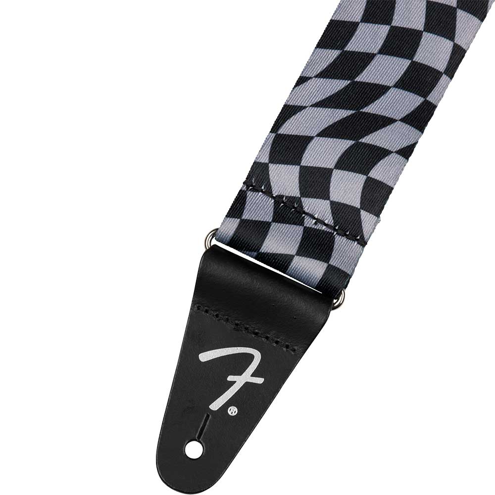 FENDER Wavy Checkerboard Poly Strap Grey - Image 2