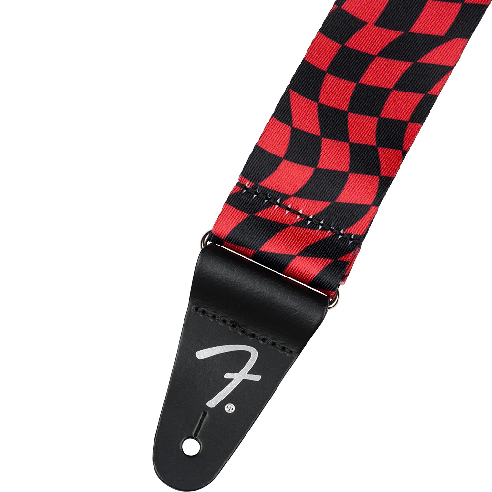 FENDER Wavy Checkerboard Poly Strap Red - Image 2
