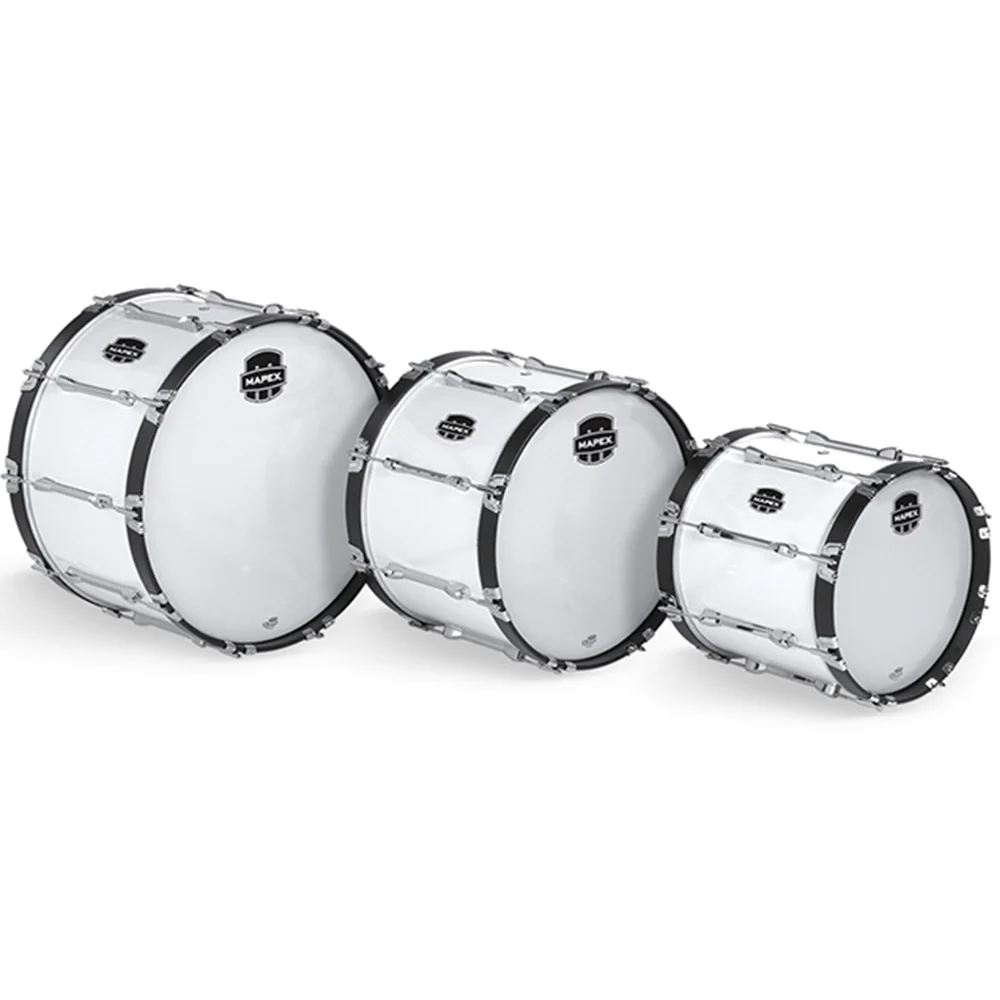 MAPEX Qualifier Marching Bass Drum 20x14 - White