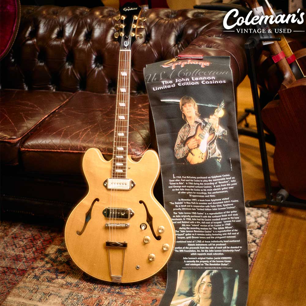 PRELOVED 1999 EPIPHONE USA John Lennon Revolution Casino w/ Case - Image 9