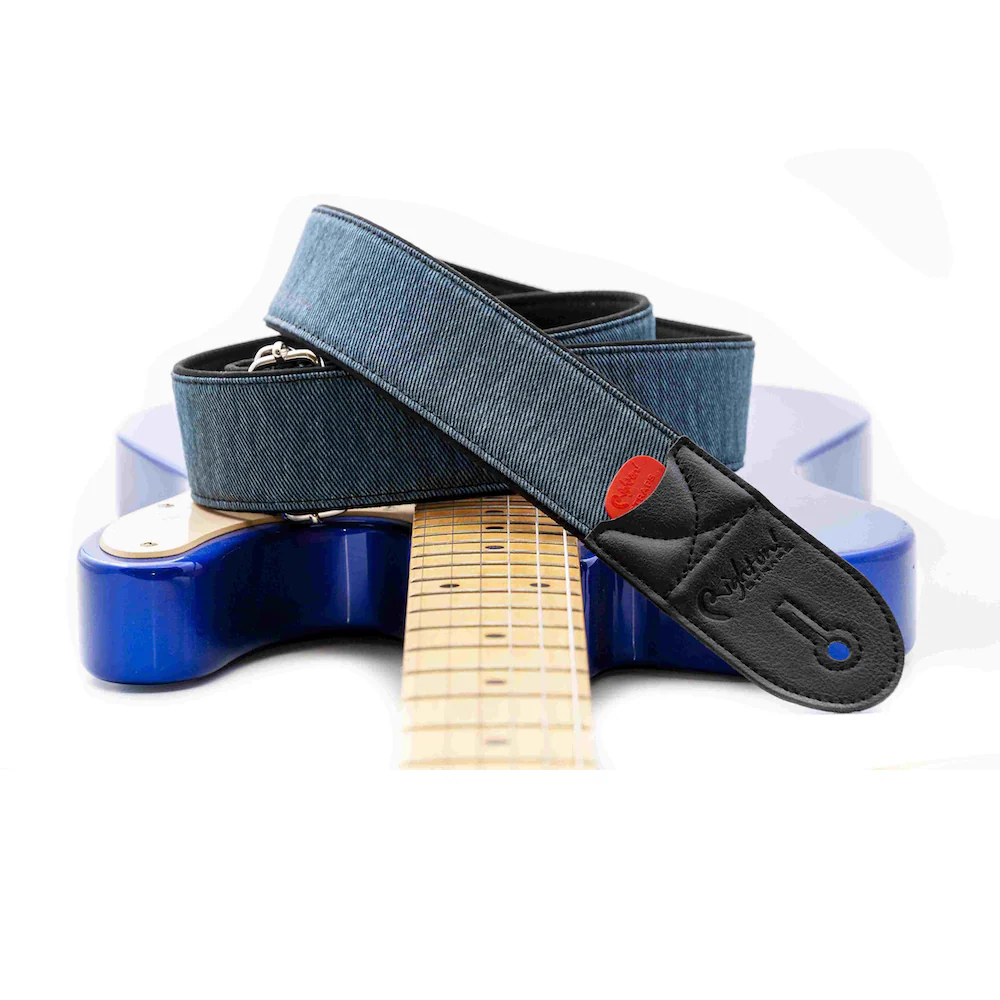 Right On Straps Denim 50 Blue Guitar Strap - Image 2