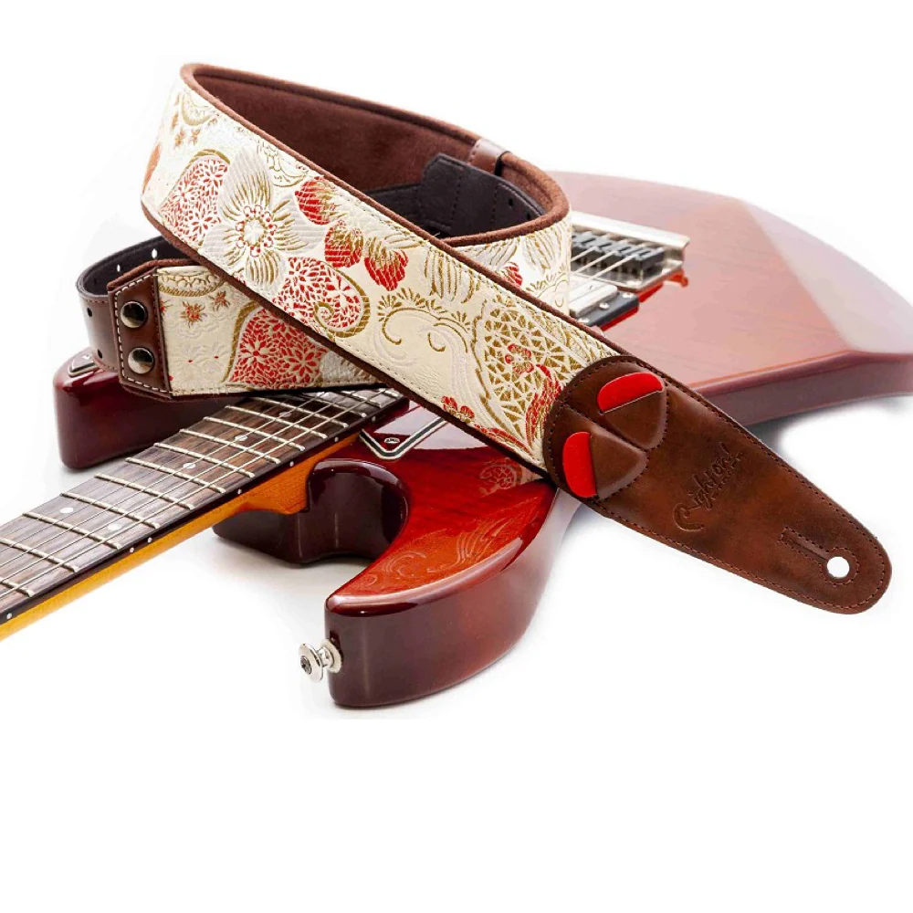Right On Straps HOKKAIDO Beige Guitar Strap - Image 2