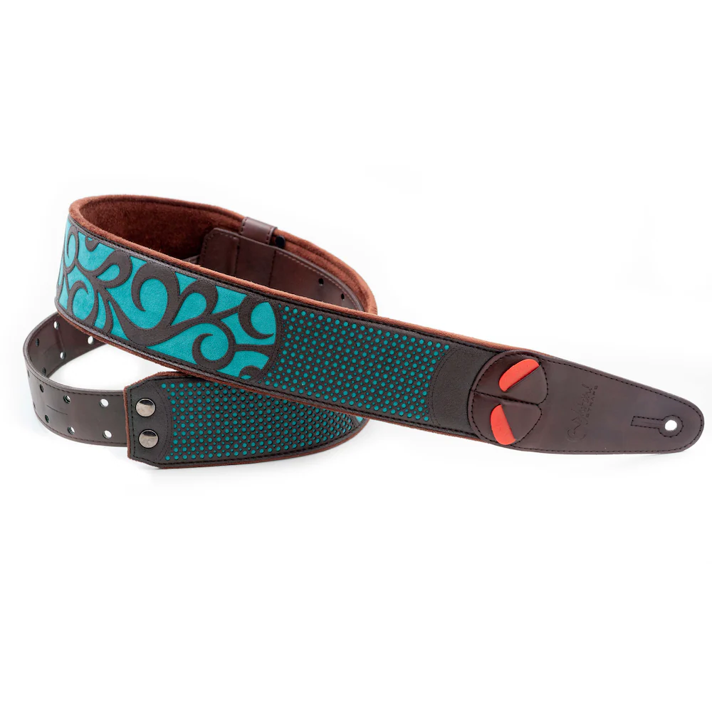 Right On Straps MOJO Nashville Teal Guitar Strap
