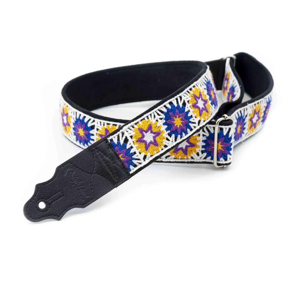 Right On Straps STANDARD PLUS Crochet White Guitar Strap - Image 2