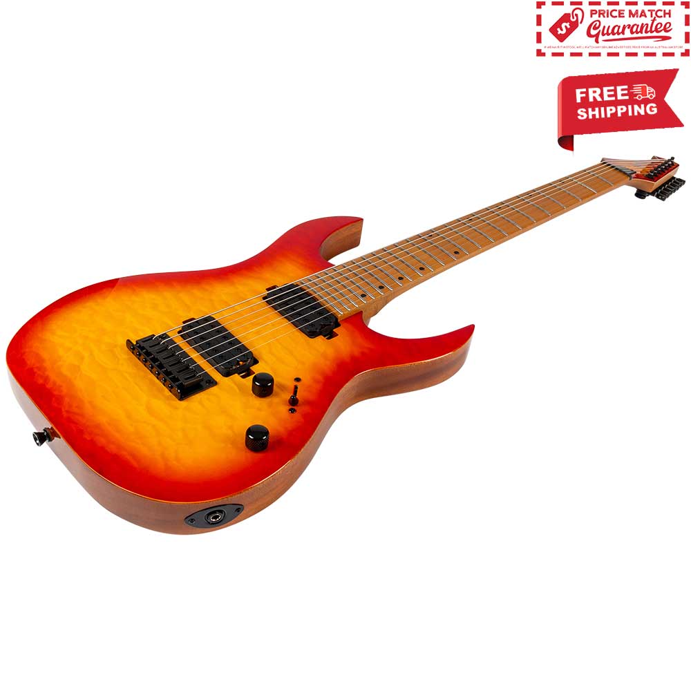 SPIRA S-507 QFB 7 String Fireburst - Image 4