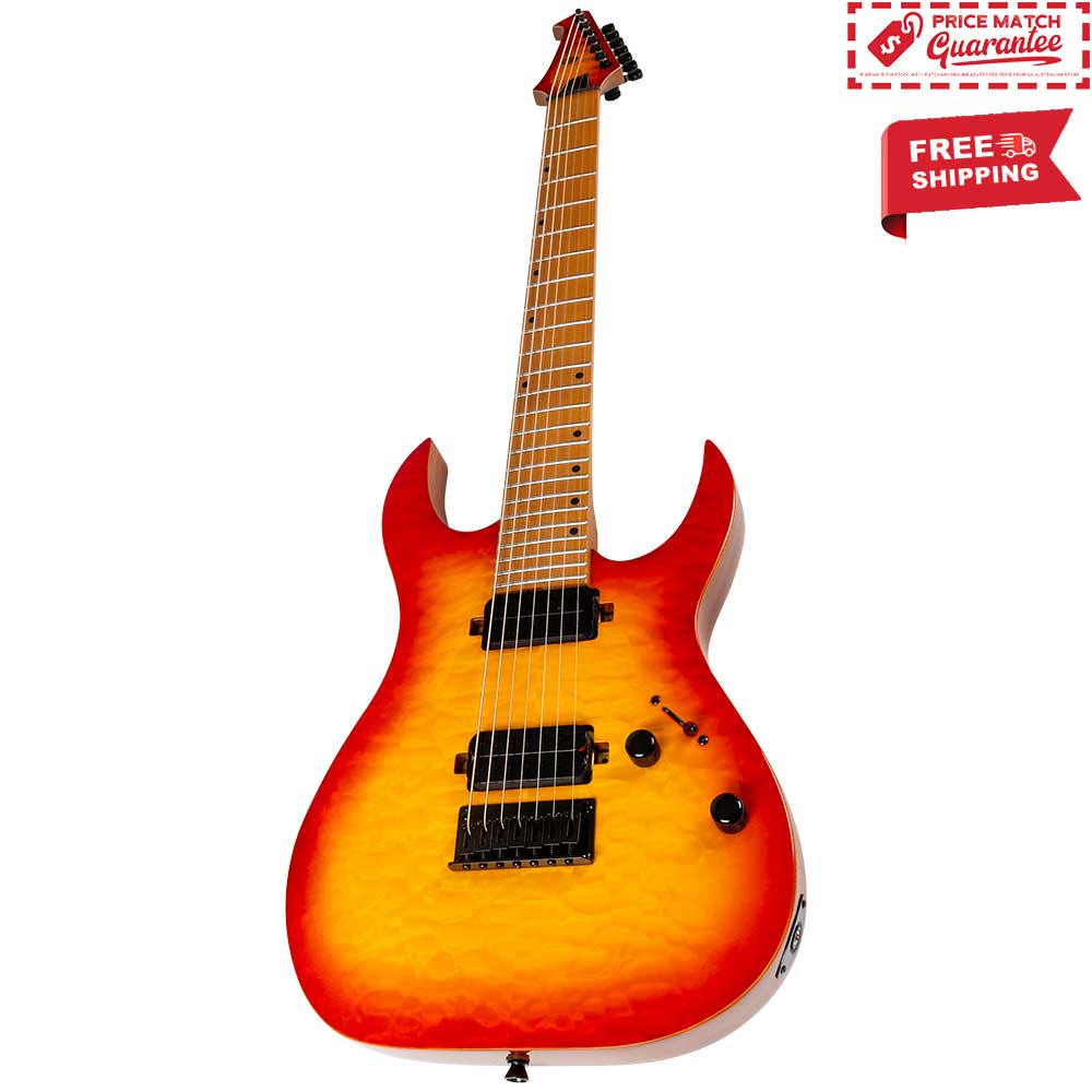 SPIRA S-507 QFB 7 String Fireburst - Image 5