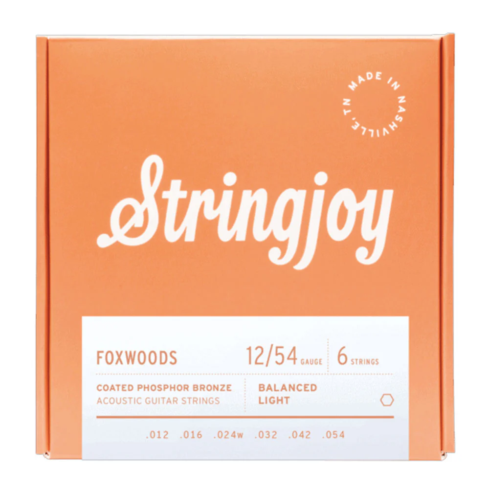 Stringjoy Foxwoods Coated Acoustic Guitar Strings Set - Light (12-54)